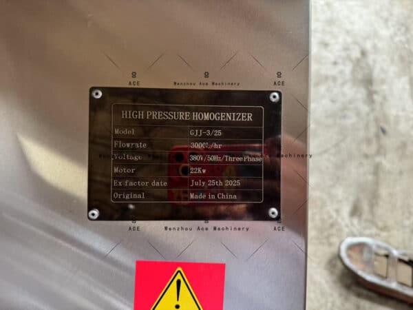 Hochdruckhomogenisator 22KW 3000L/H - Bild 5
